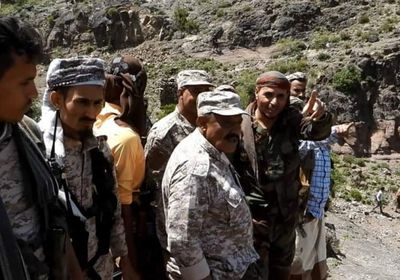 قيادات عسكرية تتفقد جبهة مريس (صور)