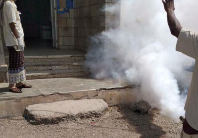 حملة مشتركة للرش الضبابي في المسيمير لحج