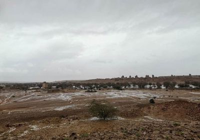 الأمطار الغزيرة تتواصل بمناطق حضرموت