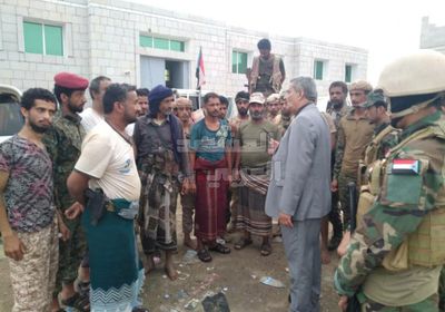 هيئة الانتقالي تقف على الأوضاع القتالية بالشيخ سالم (صور)