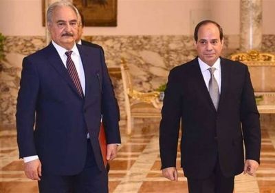 انطلاق مؤتمر صحفي للرئيس المصري مع حفتر وعقيلة صالح