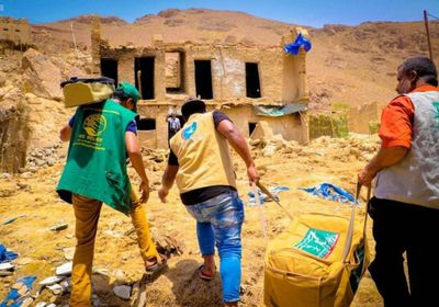 120 حقيبة إيواء لنازحي السيول بحجر