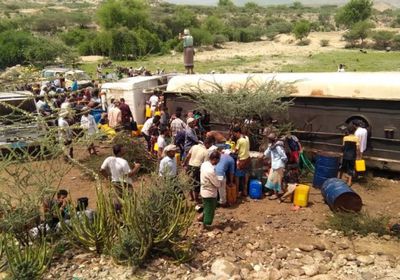 انقلاب شاحنة ديزل بحبيل الجبر