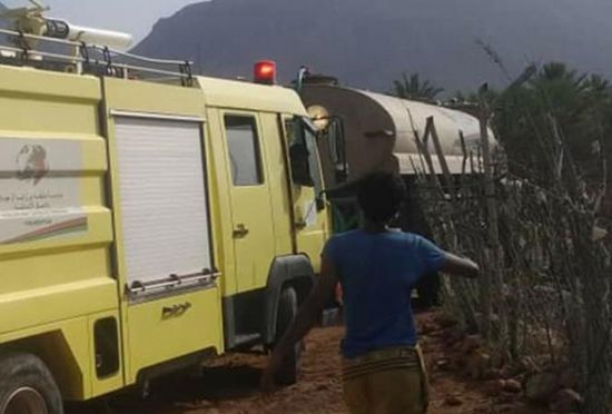 بالصور.. طوارئ خليفة الإنسانية تُخمد حريقًا بحديبو