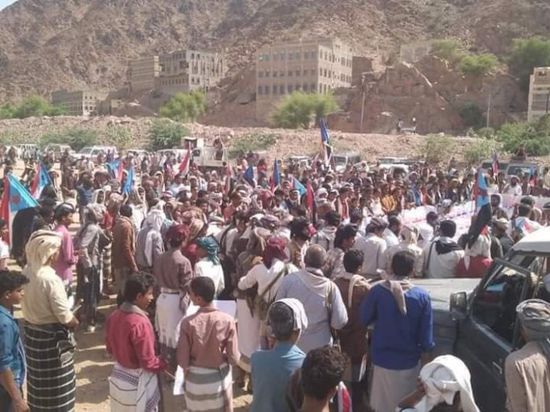 تظاهرات بشبوة لطرد مليشيا الإخوان من المحافظة (صور)