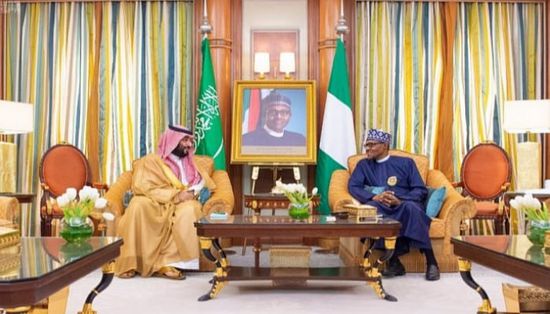  ولي العهد السعودي يبحث مع الرئيس النيجيري العلاقات الثنائية بين البلدين
