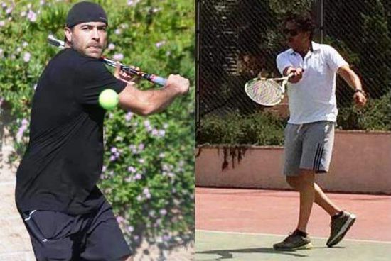 بالفيديو.. راغب علامة يستعرض مهاراته في التنس بصحبة وائل كفوري