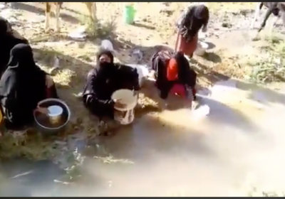 شاهد..قرية بالأحواز بدون مياه نظيفة للشرب