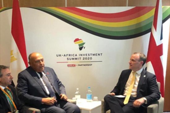 وزيرا خارجية مصر وبريطانيا يبحثان الأوضاع في ليبيا وفلسطين ومستجدات سد النهضة