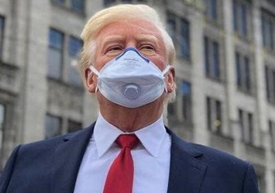 لأول مرة.. ترامب يظهر بالـ"كمامة" في مكان عام