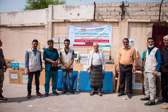 بحضور الانتقالي.. تزويد مستشفيات الضالع بمعدات طبية (صور)