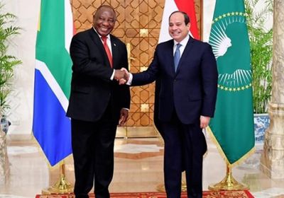 الرئيس المصري لنظيره بجنوب أفريقيا: موقفنا ثابت بشأن سد النهضة