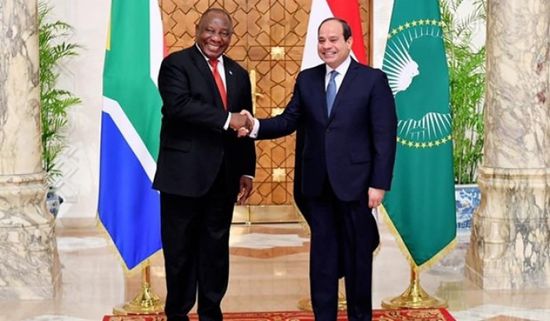 الرئيس المصري لنظيره بجنوب أفريقيا: موقفنا ثابت بشأن سد النهضة
