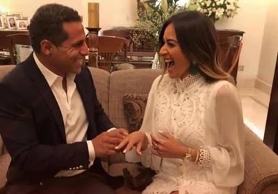 صور جديدة لحفل خطوبة أمينة خليل وعمر طه