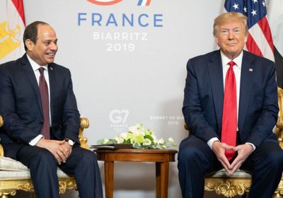 الرئيس المصري يبحث مع ترامب تطورات الأزمة الليبية وأزمة سد النهضة