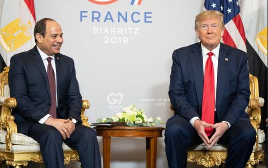 الرئيس المصري يبحث مع ترامب تطورات الأزمة الليبية وأزمة سد النهضة