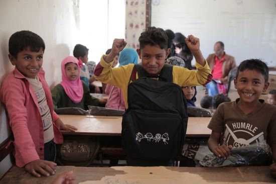 يونيسيف تستعد للدراسة بتوفير لوازم الطلاب باليمن