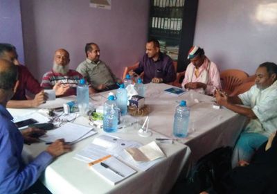 "انتقالي البريقة" يطلع على آليات توزيع المساعدات