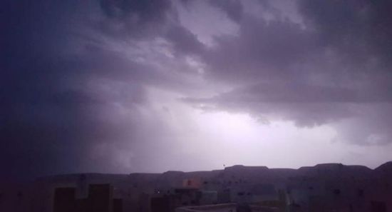 أمطار غزيرة على حضرموت