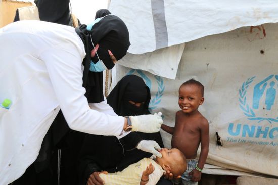 15400 فرد في حملة يونيسف ضد شلل الأطفال
