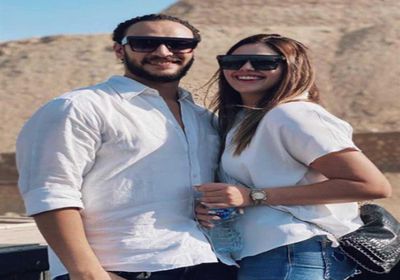 أحمد خالد صالح يحتفل بعيد ميلاد خطيبته هنادي مهنا