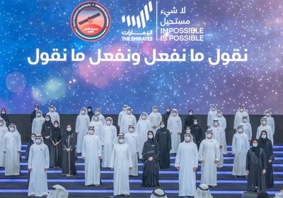 بن راشد وبن زايد يستقبلان فريق مسبار الأمل