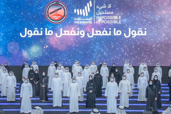 بن راشد وبن زايد يستقبلان فريق مسبار الأمل