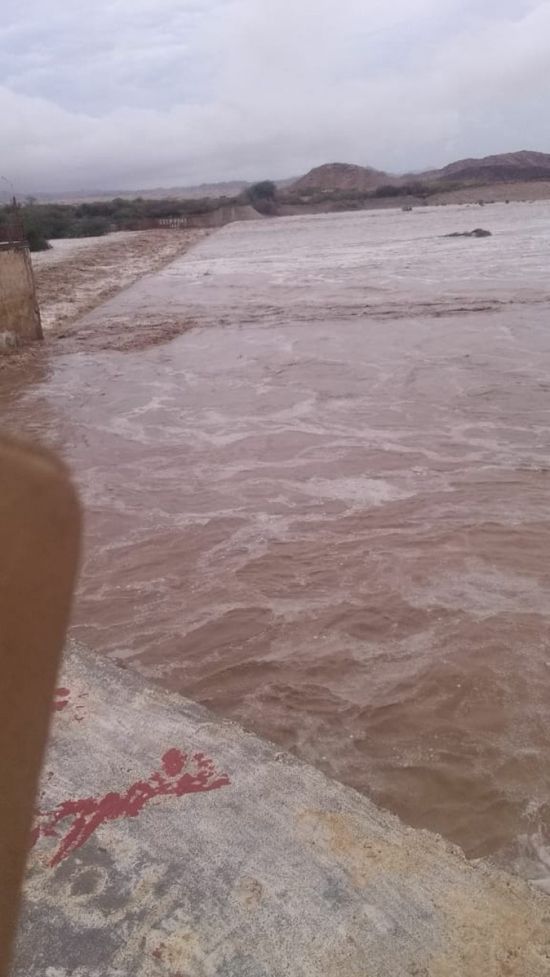 سيول وادي أحور تجرف مواطنين وقاطرتين