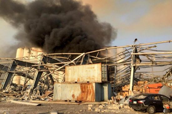 انفجار بيروت يطال باخرة لقوات الأمم المتحدة وسقوط مصابين