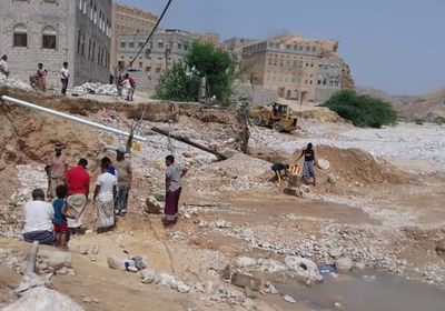 تقاعس الإخوان مع السيول يُحاصر ينخب بشبوة(صور)