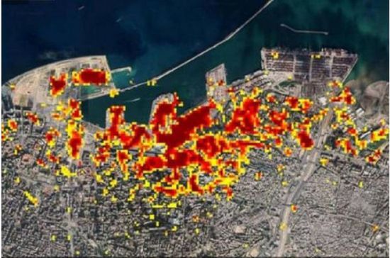 ناسا توثق بالصور الضرر الناجم عن انفجار بيروت