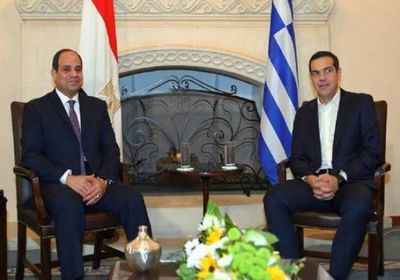  السيسي ورئيس الوزراء اليوناني يبحثان تطورات الوضع بالمتوسط