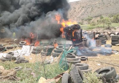 السيطرة على حريق هائل في الحبيلين