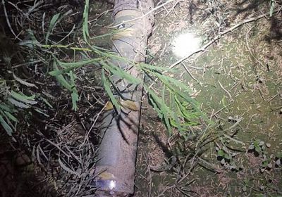 السيول تجرف جسم صاروخ موجه إلى أراضي السعودية