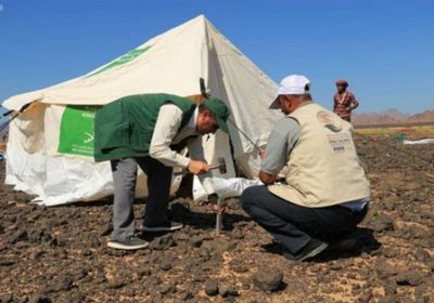 سلمان للإغاثة يوجه مساعدات لنازحي مأرب