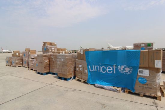 لمكافحة كورونا.. "يونيسف" تنقل 81 طن مستلزمات طبية إلى عدن