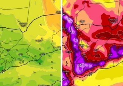 خريطة أمطار الأربعاء على كافة المحافظات