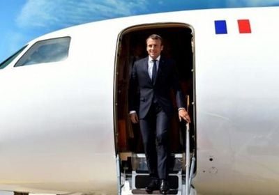 طائرة ماكرون تتعرض لحادث في مطار بيروت (صورة)