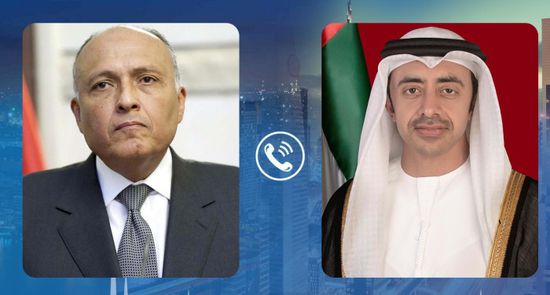  وزير الخارجية الإماراتي ونظيره المصري يبحثان الوضع في منطقة شرقي المتوسط