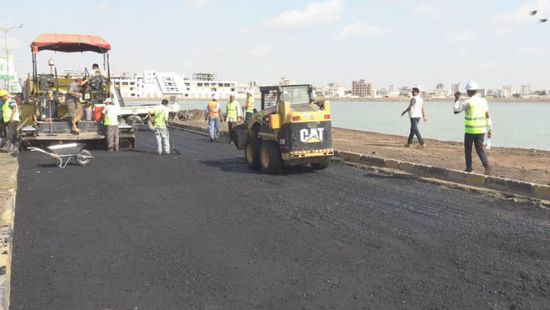 بدء ترميم الطريق البحري في العاصمة عدن