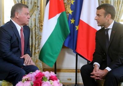 العاهل الأردني والرئيس الفرنسي يبحثان العلاقات الثنائية بين البلدين