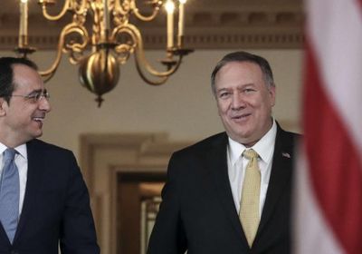 مؤتمر صحفي للرئيس القبرصي ووزير الخارجية الأمريكي