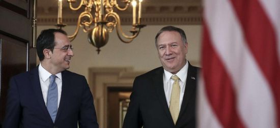 مؤتمر صحفي للرئيس القبرصي ووزير الخارجية الأمريكي