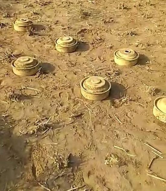 نزع وتفكيك 25 لغمًا حوثيا في المسنأ بالحديدة