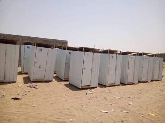 بناء 1680 حماما مؤقتا بمراكز النازحين