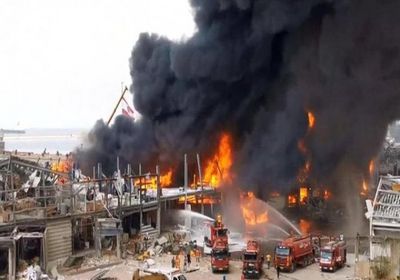  حريق هائل وسط بيروت