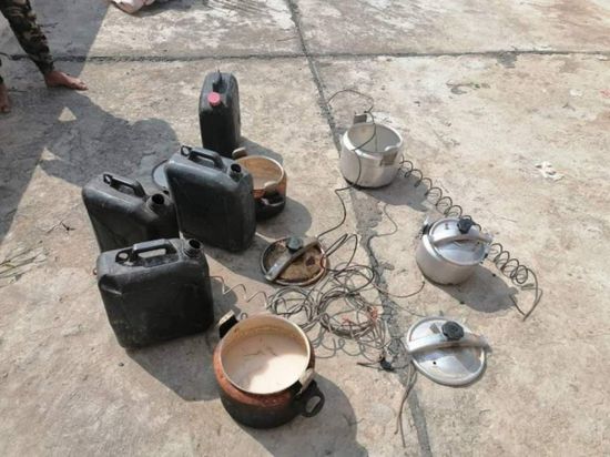 مداهمة مصنع خمور في مديرية رصد يافع