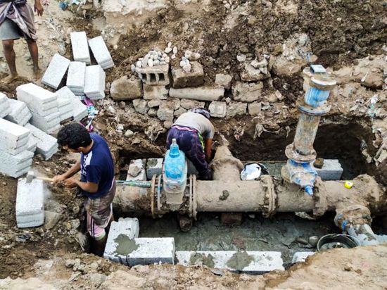 "الدولية للهجرة" تؤهل خطوط مياه رئيسية في عدن