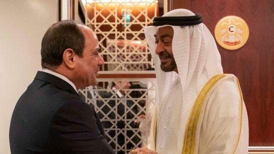 ولي عهد أبو ظبي والرئيس المصري يبحثان تطورات الأوضاع في المنطقة