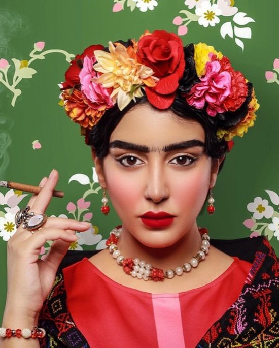 جيهان خليل تقلد رسامة مكسيكية شهيرة في آخر جلسة تصوير (صور)